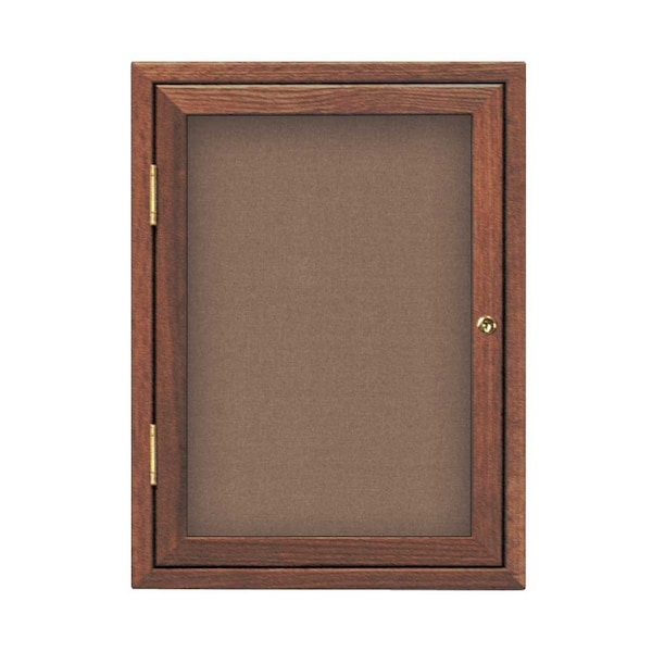 Sliding Glass Door Radius Letterboard, 72"x48", Bronze/Blue Vinyl